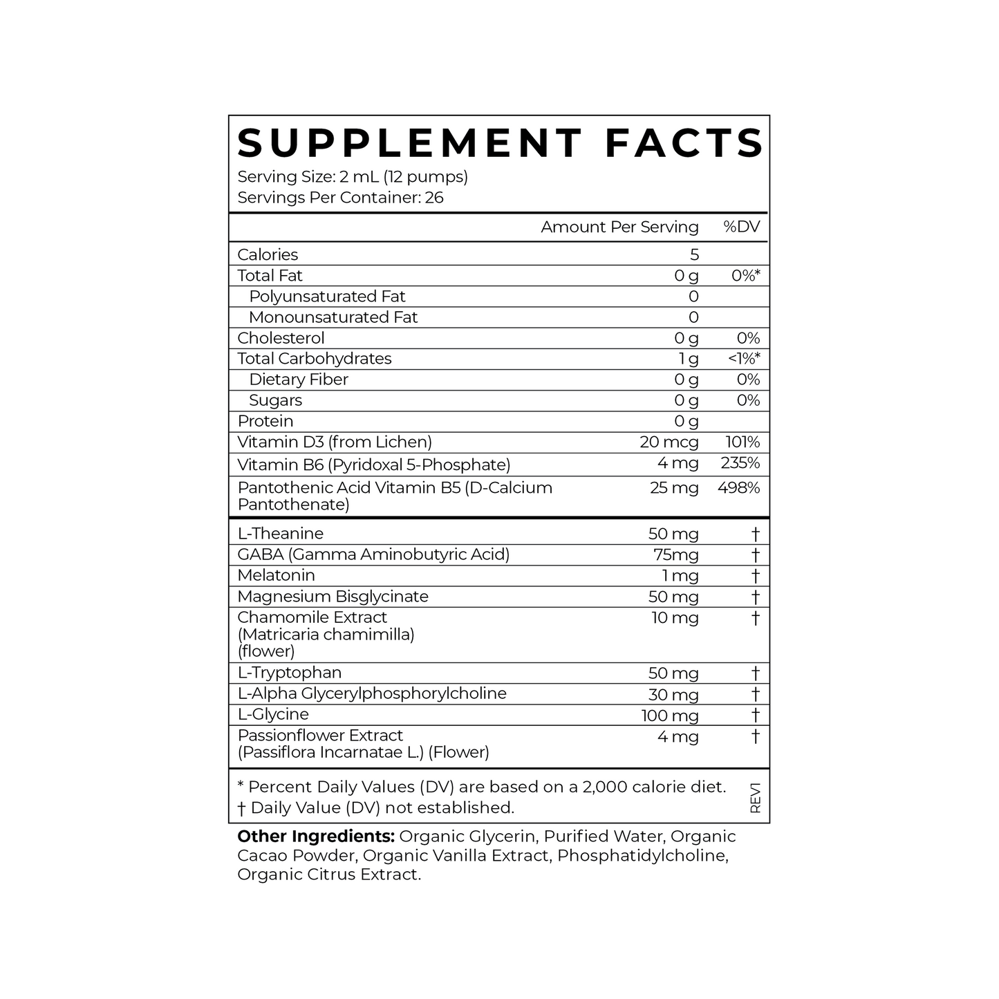 Sleep Supplement Facts